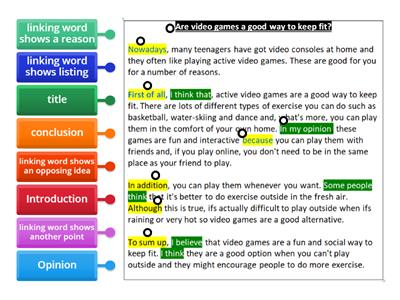 Connect the dots: Argumentative/ Opinion Essay 