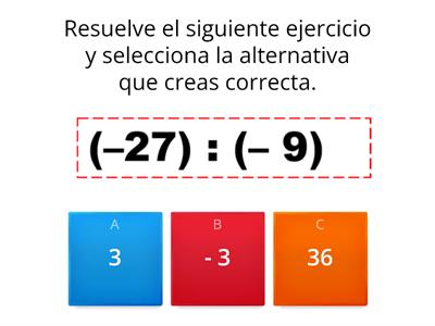 DIVISION DE NUMEROS ENTEROS