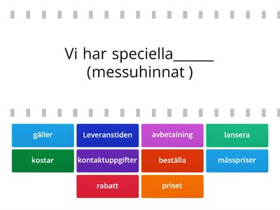 På mässan- vokabulär