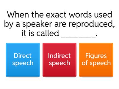 Direct and Indirect speech