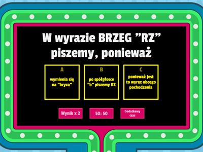 Pisownia RZ, Ż