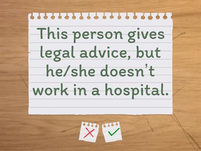 PROFESSIONS - THIRD PERSON