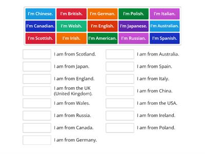 Countries and nationalities 