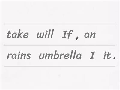 First conditional