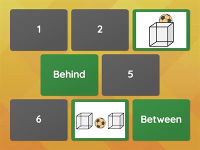 IN FRONT OF, BEHIND, NEXT TO, BETWEEN