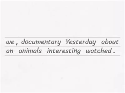 IELTS Level 5 - Scrambled Sentences