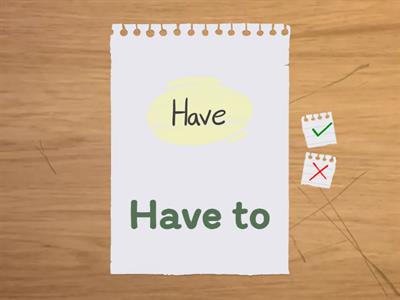 Modal Verbs - Must / Have to / Can