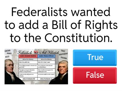 Federalists vs. Anti-federalists