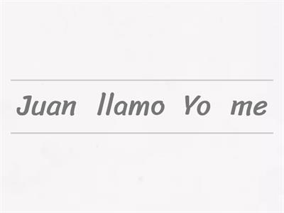 llamarse, ser, tener