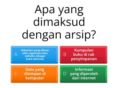 Latihan Soal Kearsipan