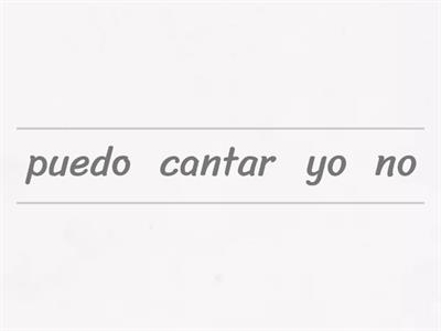 VERBO PODER EN ORACIONES