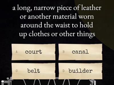 Band 2 DEFINITIONS page3-Nouns(quiz game)