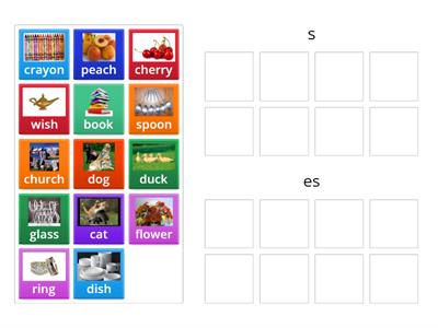 's' and 'es' plural sort