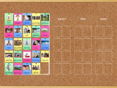 SUBJECT, VERB , OBJECT