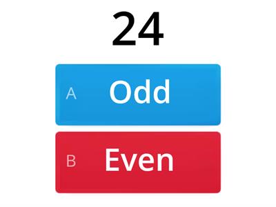 Odd and Even Numbers 