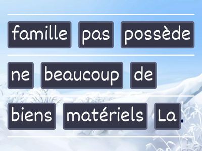 04 Sätze Pauvreté/ Difficultés