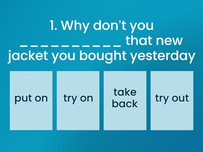 Shopping Phrasal Verbs