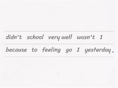 Past Simple/Past Continuous -  Unjumble