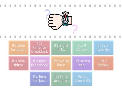 G4 L5 What time is it picture sentence match