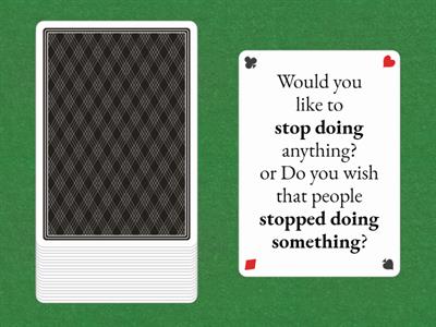 Verb Pattern - speaking part 3