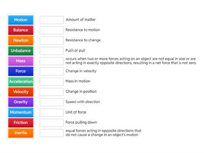 Force and Motion Matching