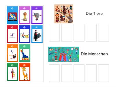 Im Zirkus / Tiere oder Menschen?