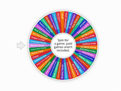 Roblox Category: Learn & Explore Random Game Wheel