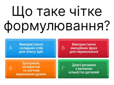 Уміння висловлювати свої думки