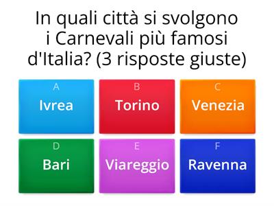 Quiz sul Carnevale 