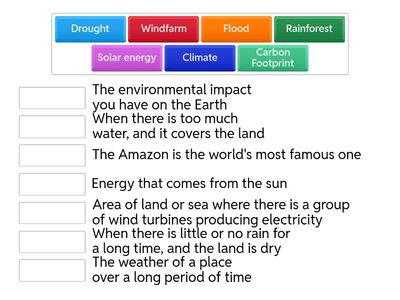 unit 3 Environment words