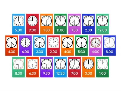 Time (o'clock, half past)