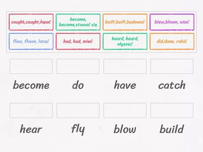 irregular verbs together plus 6 klasa