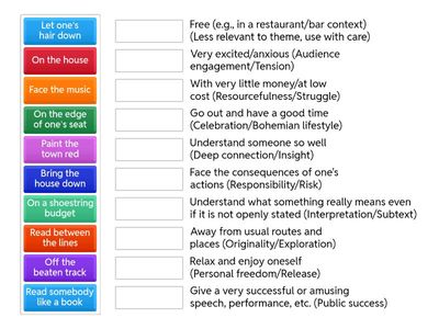 IDIOMS-ESCAPE ARTISTS