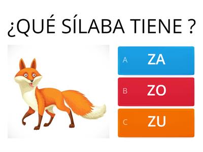 SÍLABAS  ZA, ZO, ZU