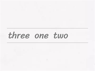 Can you put the numbers in the right place?