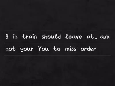 Unjumble the Clause of Purpose