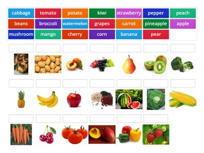 fruits and vegetables