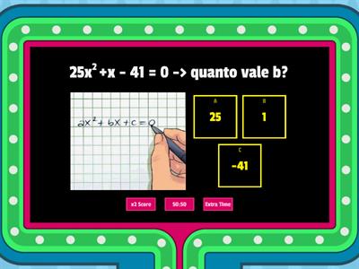 equazioni di secondo grado - coefficienti