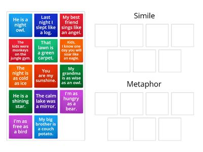 Similes and Metaphors Practice