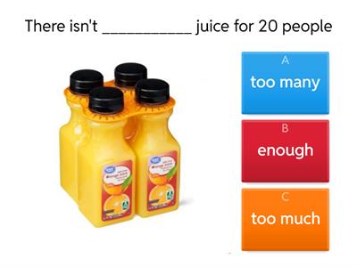 NM - Exercise 2:  Too /Enough/  Too much/  Too many