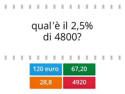 Problemi con percentuali