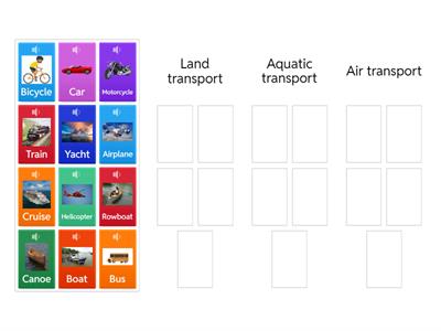 Classifying means of transport