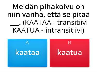 Transitiivi- ja intransitiiviverbit 