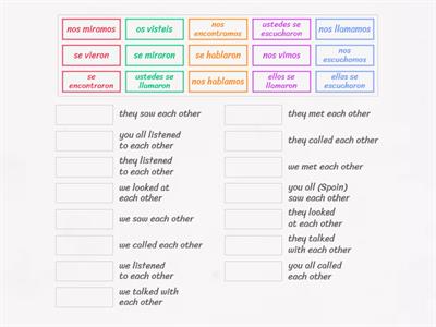 Reciprocal Reflexives Definition Match