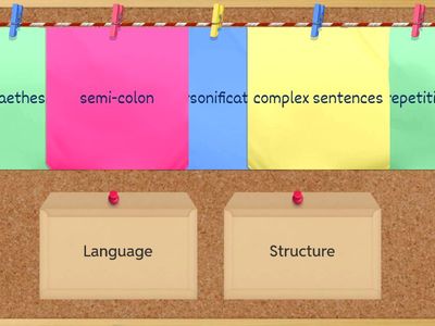 Rollercoaster: categorise the techniques in to language and structure techniques
