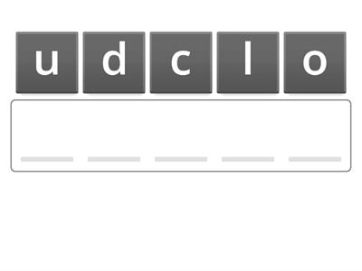Unjumble the words
