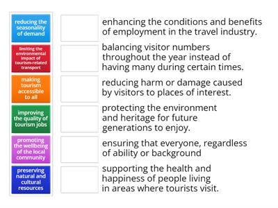 Sustainable tourism  - challenges