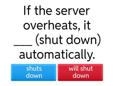 Gap-fill: Choose the correct verb form