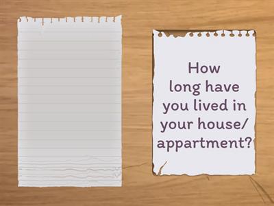 Present Perfect : How long have you...?