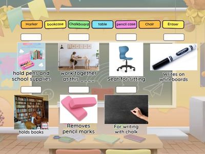 Classroom Items Match